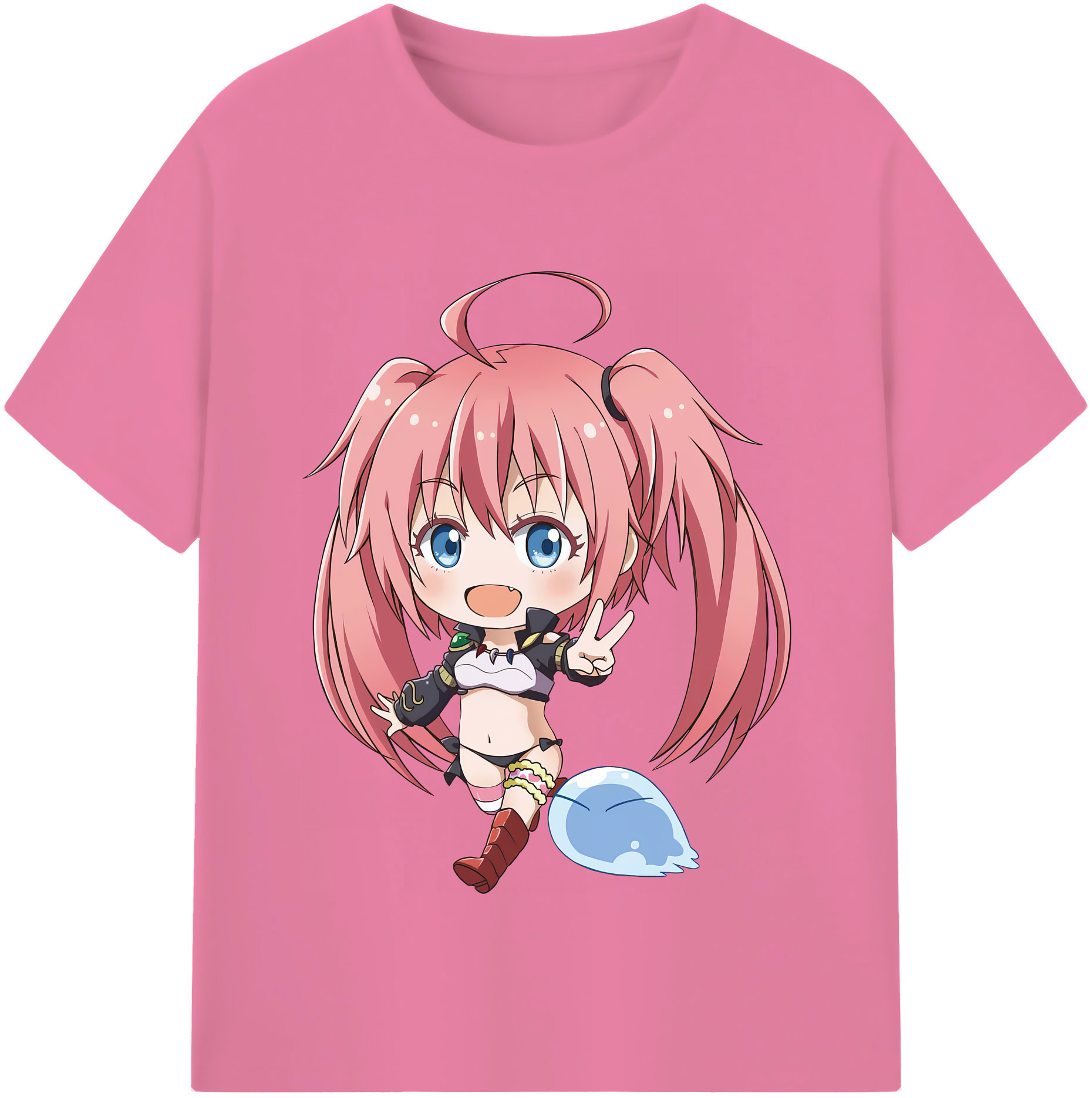 （画像用） 転スラ Regarding Reincarnated to Slime 綿100％半袖Tシャツ（フロントプリント）